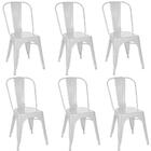 Kit 6 Cadeiras Tolix Branca