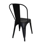 Kit 6 Cadeiras Tolix Fosca – Aço Industrial Preto, Estilo Ret