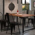 Kit 6 Cadeiras Tolix Fosca – Aço Industrial Preto, Estilo Ret