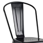 Kit 6 Cadeiras Tolix Fosca – Aço Industrial Preto, Estilo Ret