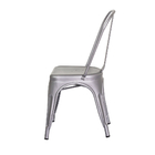 Kit 6 Cadeiras Tolix Iron Design Cinza Fosco Aço Industrial S