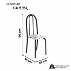 Kit 6 Cadeiras Tubular 96x36x41 Cm Iris B Arabesco / Preto