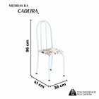 Kit 6 Cadeiras Tubular 96x36x41 Cm Iris B Arabesco/ Branco