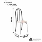 Kit 6 Cadeiras Tubular 96x36x41 Cm Iris B Botanic Bege / Mart