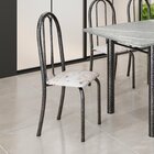 Kit 6 Cadeiras Tubular 96x36x41 Cm Iris B Botanic Bege / Mart