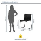 Kit 6 Cadeiras Tubular Fronteira Preto