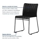 Kit 6 Cadeiras Tubular Fronteira Preto
