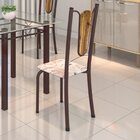 Kit 6 Cadeiras Tubulares Júlia  Cacau/botanic Bege