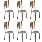 Kit 6 Cadeiras Tubulares Júlia  Cacau/cisal