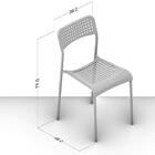 Kit 6 Cadeiras Vilhena Empilhavel Metal E Polipropileno Branc