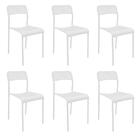 Kit 6 Cadeiras Vilhena Empilhavel Metal E Polipropileno Branc