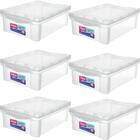 Kit 6 Caixas Organizadoras 13,5l Ordene Tampa Empilhável Clos