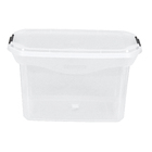 Kit 6 Caixas Organizadoras Plástico Transparente 29L 27,6x33x48,7cm Flex Sanremo