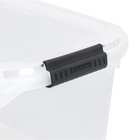 Kit 6 Caixas Organizadoras Plástico Transparente 29L 27,6x33x48,7cm Flex Sanremo