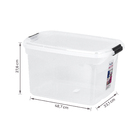 Kit 6 Caixas Organizadoras Plástico Transparente 29L 27,6x33x48,7cm Flex Sanremo