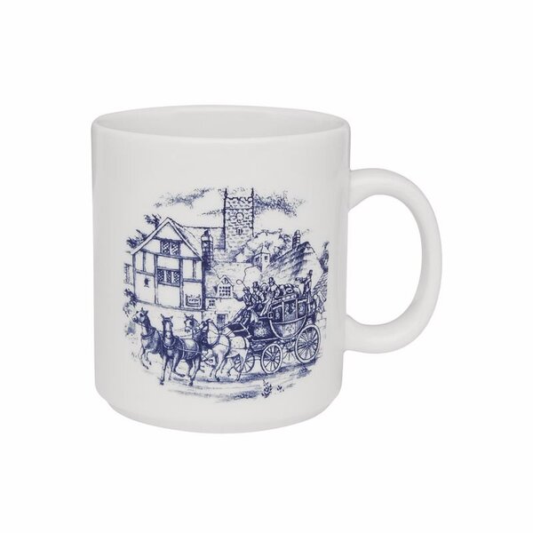 Kit 6 Canecas Cena Inglesa Oxford® Cerâmica Estampada 270ml