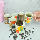 Kit 6 Canecas Cerâmica Chá Café Coffee Time 80ml