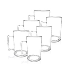 Kit 6 Canecas Chopp 450 Ml Transparente Acrílico Poliestireno