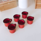 Kit 6 Canecas Esmaltada Mini Caneca De Ferro Xícara Café Chá
