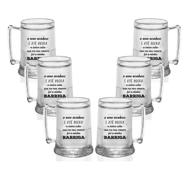 Kit 6 Canecas Gel Personalizadas O Ano Acabou E...