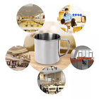 Kit 6 Canecas Inox 300ml Resistente Escola Creche Água Café