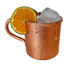 Kit 6 Canecas Lisa Moscow Mule Inox Rose Bronze Drink 250ml
