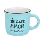 Kit 6 Canecas Porcelana Vintage Retrô Frases 80ml