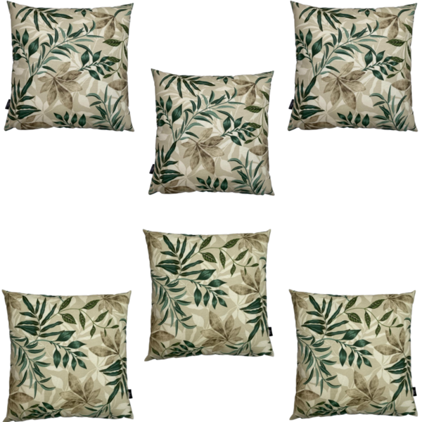 Kit 6 Capa De Almofada Impermeável Antimofo Antiácaro Folha V
