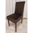 Kit 6 Capas De Cadeira Matelada Linha Luxo Cor:chocolate