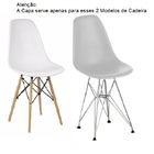 Kit 6 Capas Para Cadeira Eiffel Eames Wood Pelucia Cinza Pelo