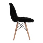 Kit 6 Capas Para Cadeira Eiffel Eames Wood Pelucia Preto Pelo