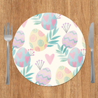 Kit 6 Capas Sousplat Supla Tecido 35cm Mesa Posta Páscoa M02