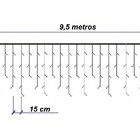 Kit 6 Cascata 400 Leds 10 Metros Luz Branca Fixa - 110v