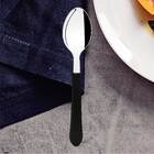 Kit 6 Colher De Mesa Tramontina Leme Inox Cabo Preto