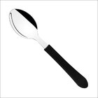 Kit 6 Colher De Mesa Tramontina Leme Inox Cabo Preto