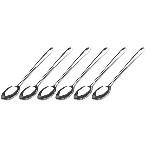 Kit 6 Colheres Arroz Inox Grandes Lisas 35cm Profissional Res