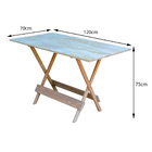 Kit 6 Conjuntos De Mesa Com 4 Cadeiras De Madeira Dobravel 12