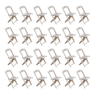 Kit 6 Conjuntos De Mesa Com 4 Cadeiras De Madeira Dobravel 12