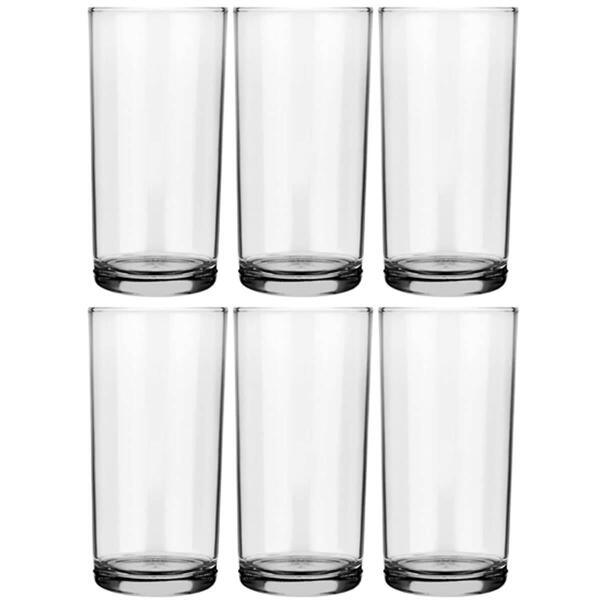 Kit 6 Copos De Vidro Long Drink 300ml Cylinder Transparente P