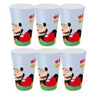 Kit 6 Copos Festa Infantil Melamina Mickey Mouse Disney 300ml