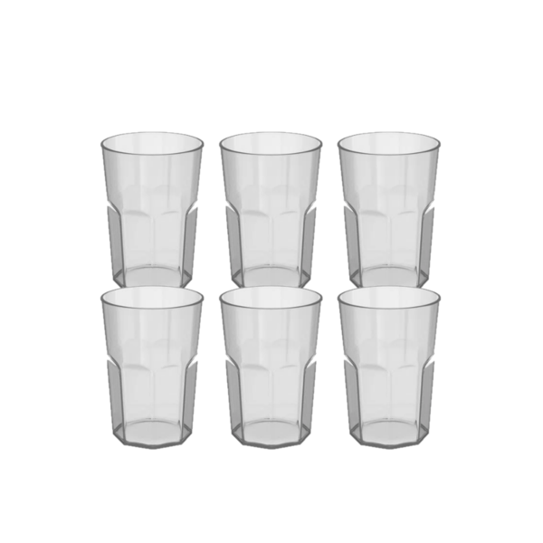 Kit 6 Copos Translucido Para Drink Bebidas Sucos De Plástico