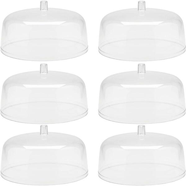 Kit 6 Cúpulas Para Prato De Bolo Tampa Acrílico Cúpula 30cm