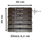 Kit 6 Decks Madeira Plástico Encaixe Modular Maxx Imbuia