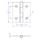 Kit 6 Dobradiça Zincada Porta / Janela Pino Solto Real 1,5"