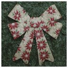 Kit 6 Enfeite Árvore Natal Laço Decorado Com Flores 46 Cm