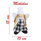 Kit 6 Enfeite Natalino Pendente Para Árvore De Natal Anjo 15cm
