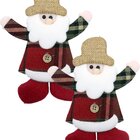 Kit 6 Enfeite Pendente Árvore Natal Boneco Papai Noel 15cm