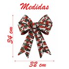 Kit 6 Enfeites Árvore Natal Laço Decorado Figuras Natalinas 3