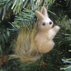 Kit 6 Enfeites Pendente Natal Esquilo Natalino 11cm