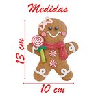 Kit 6 Enfeites Pendente Para Árvore De Natal Biscoito Ginger